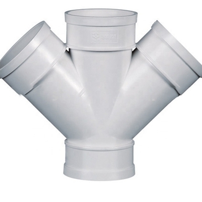 Plastic Water Pipe Outlet Tee PVC Elbow Pipe Fittings 4 Way Fitting Side Pipe Connector