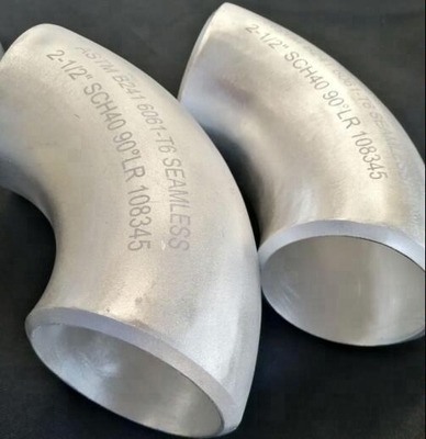 Petroluem Butt Welded Aluminum Pipe Fittings 90 Degree Short Radius Elbows